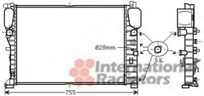 VAN WEZEL 30002459 -  Радиатор, охлаждение двигателя